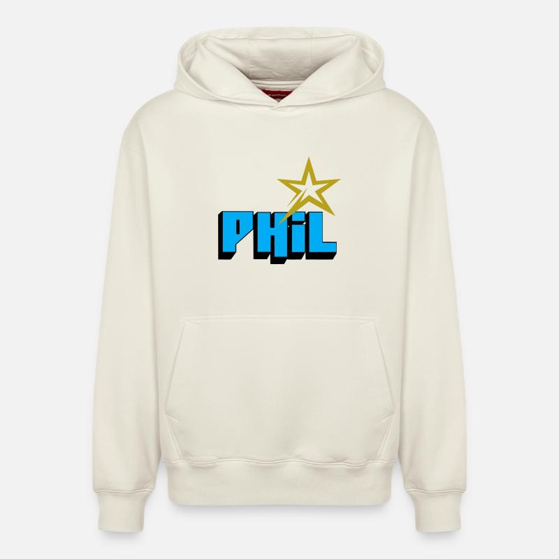 Phil - Sweat à capuche unisexe décontracté en coton biologique – de SPREAD - blanc cassé