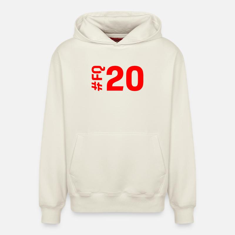FQ20 - Sweat à capuche unisexe décontracté en coton biologique – de SPREAD - blanc cassé