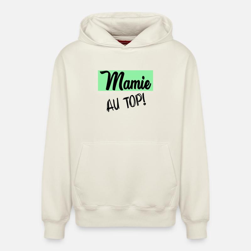 MAMIE - Sweat à capuche unisexe décontracté en coton biologique – de SPREAD - blanc cassé