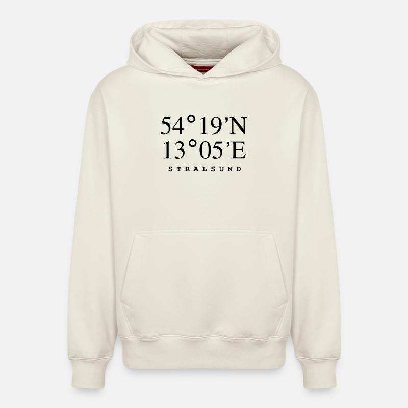 Stralsund - Sweat à capuche unisexe décontracté en coton biologique – de SPREAD - blanc cassé