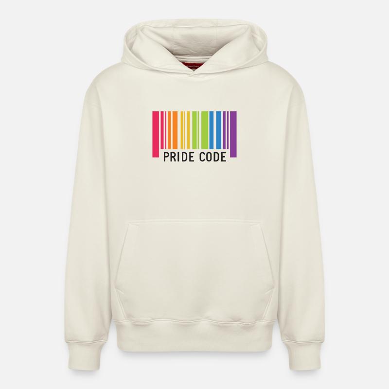 LGBT Pride Monat - Pride Code - Relaxed Unisex Organic Hoodie – von SPREAD - Naturweiß