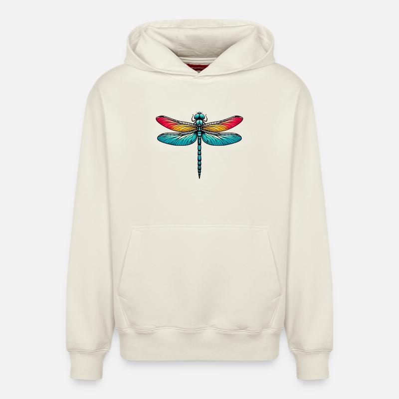 Libellule - Sweat à capuche unisexe décontracté en coton biologique – de SPREAD - blanc cassé