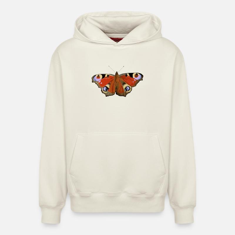Papillon - Sweat à capuche unisexe décontracté en coton biologique – de SPREAD - blanc cassé