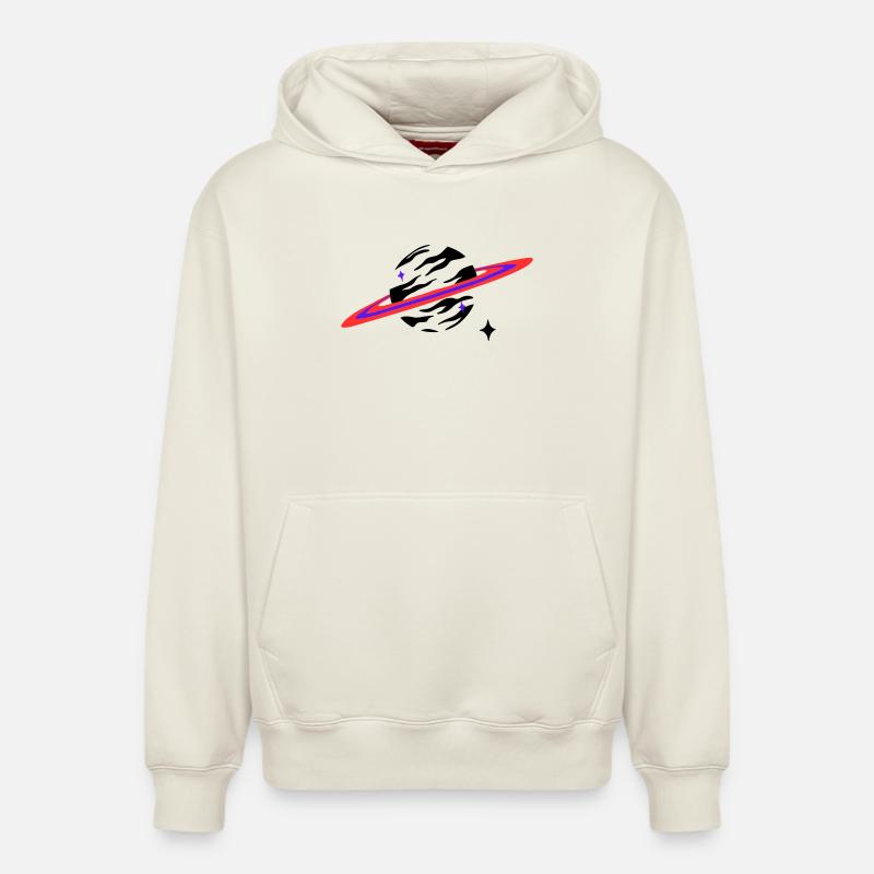Mitternachtsumlaufbahn - Relaxed Unisex Organic Hoodie – von SPREAD - Naturweiß
