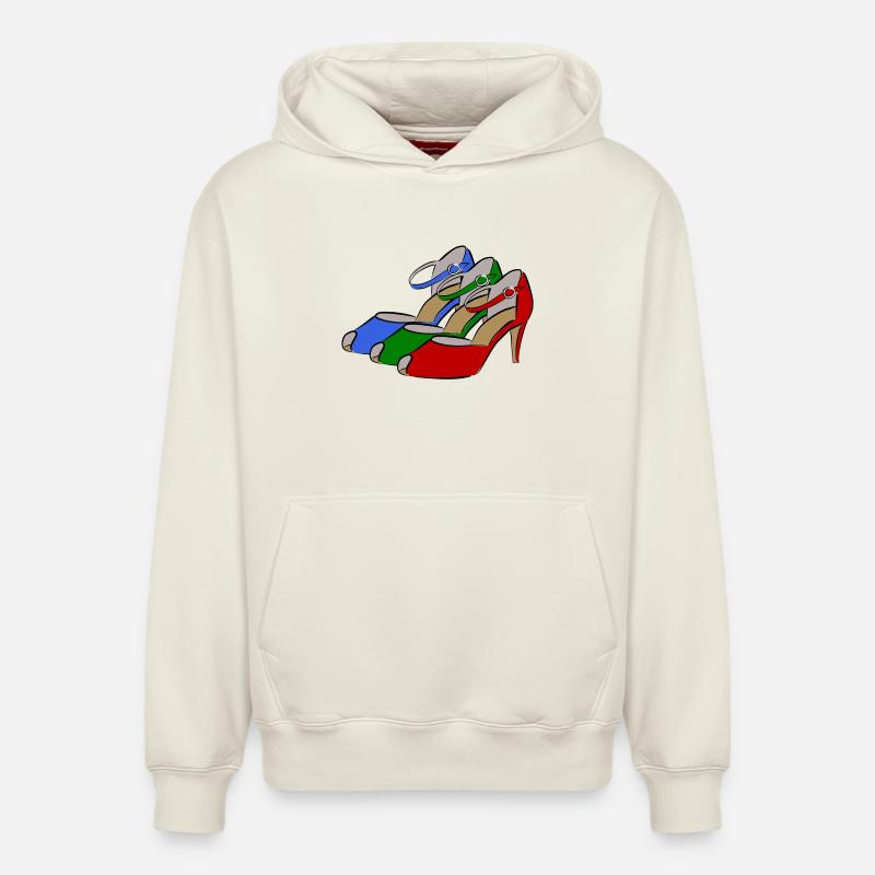 Mode de chaussures - Sweat à capuche unisexe décontracté en coton biologique – de SPREAD - blanc cassé