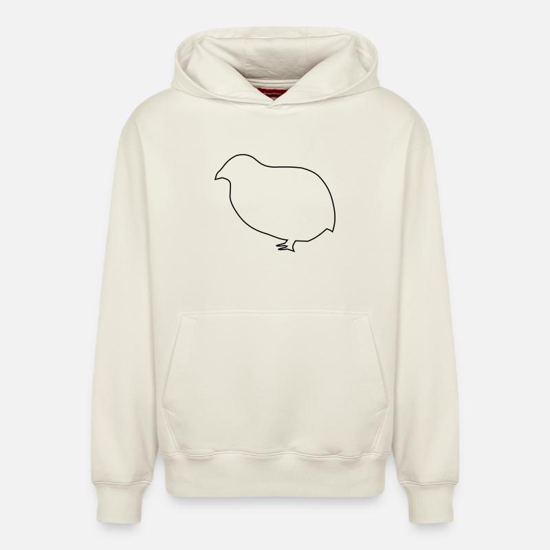 Caille - Sweat à capuche unisexe décontracté en coton biologique – de SPREAD - blanc cassé