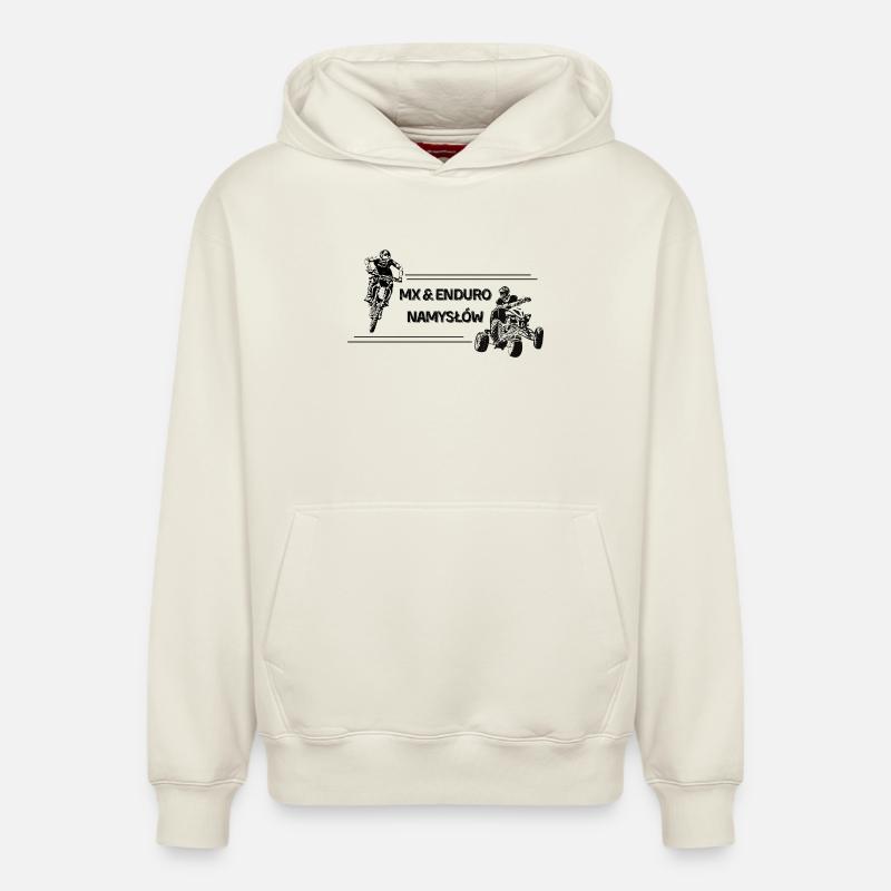 EnduroNamysłów MX&EnduroNamysłów Kollektion - Relaxed Unisex Organic Hoodie – von SPREAD - Naturweiß