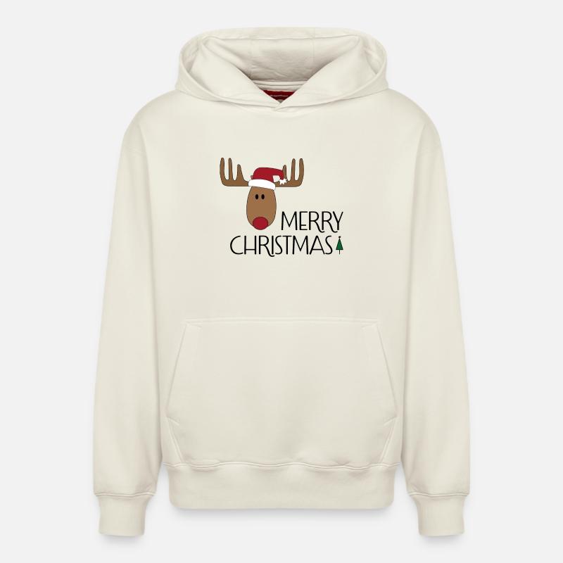 Joyeux Noël - Sweat à capuche unisexe décontracté en coton biologique – de SPREAD - blanc cassé