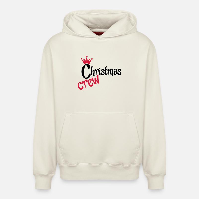 Noël - Sweat à capuche unisexe décontracté en coton biologique – de SPREAD - blanc cassé