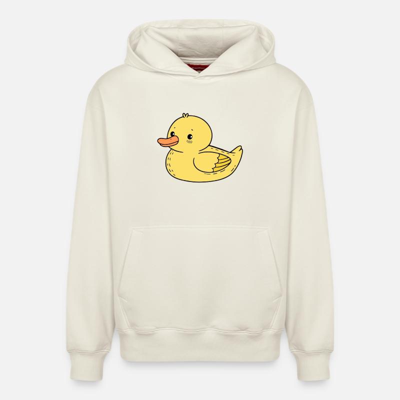 Canard - Sweat à capuche unisexe décontracté en coton biologique – de SPREAD - blanc cassé
