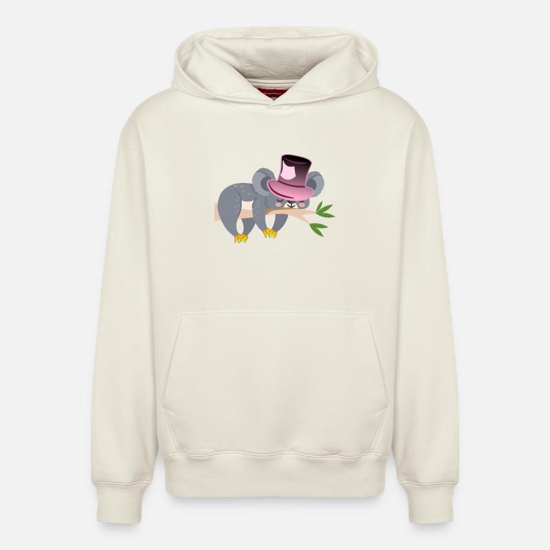 KOALA BEAR - DORMIR - Sweat à capuche unisexe décontracté en coton biologique – de SPREAD - blanc cassé