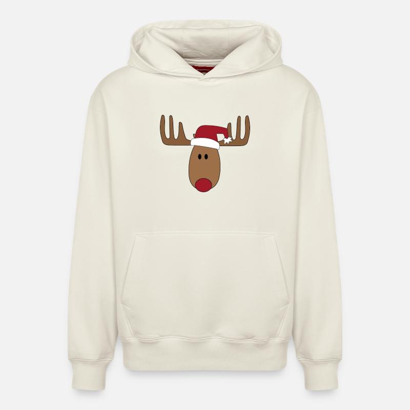 Orignal de Noël - Sweat à capuche unisexe décontracté en coton biologique – de SPREAD - blanc cassé