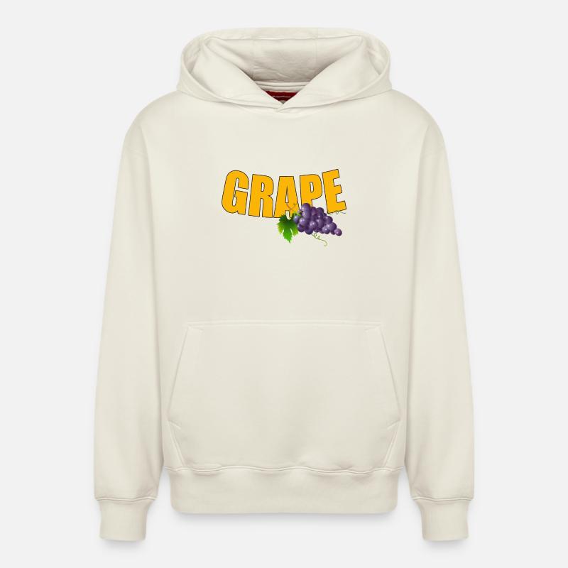 RAISIN - Sweat à capuche unisexe décontracté en coton biologique – de SPREAD - blanc cassé