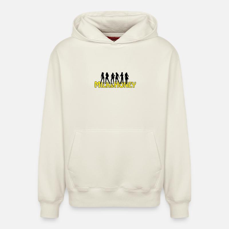 LAIT & MIEL - Sweat à capuche unisexe décontracté en coton biologique – de SPREAD - blanc cassé