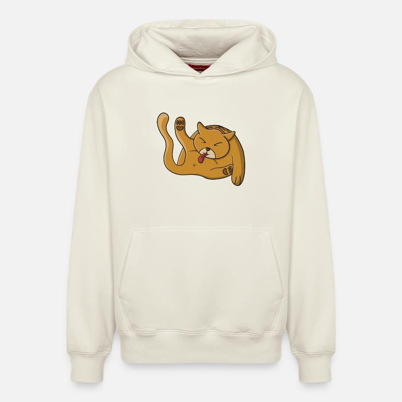 L’heure du bain - Sweat à capuche unisexe décontracté en coton biologique – de SPREAD - blanc cassé