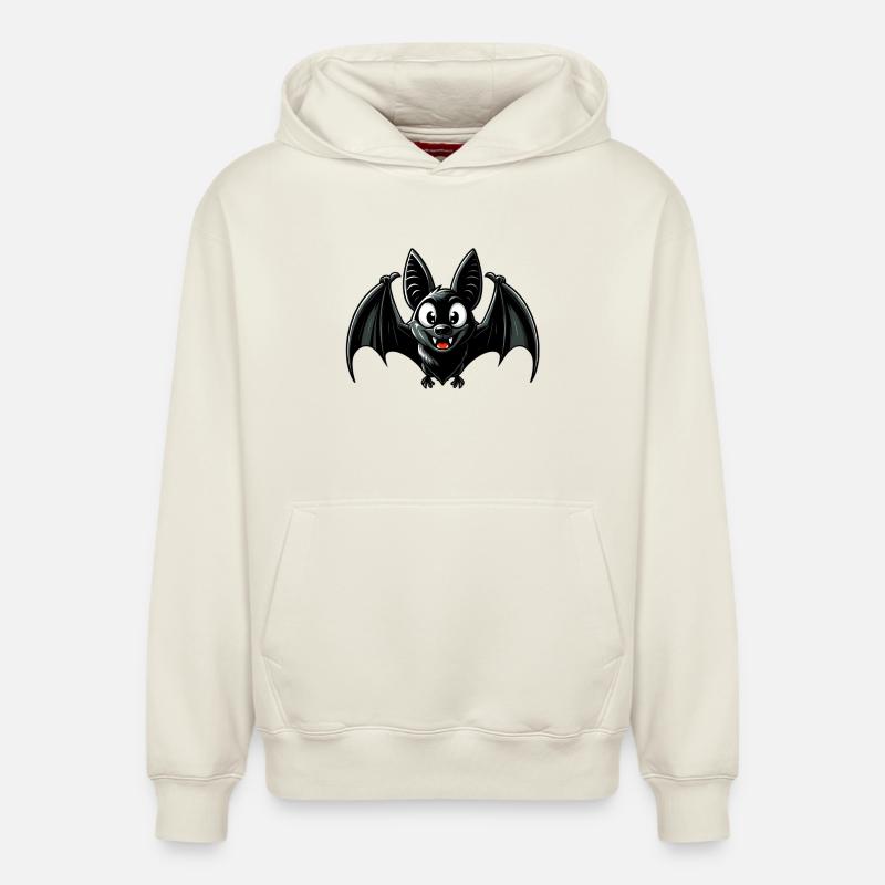 Chauve-souris - Sweat à capuche unisexe décontracté en coton biologique – de SPREAD - blanc cassé