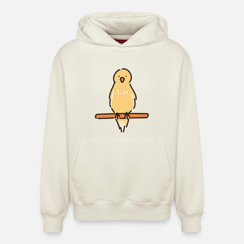 Canari mélodique - Sweat à capuche unisexe décontracté en coton biologique – de SPREAD - blanc cassé