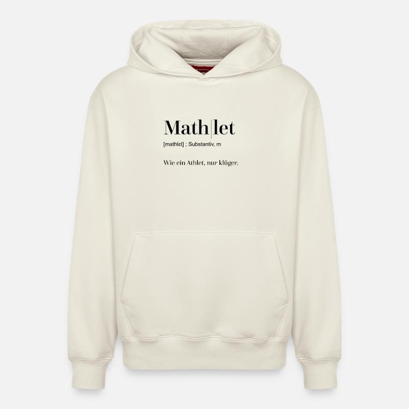 Dictionnaire Mathlet - Sweat à capuche unisexe décontracté en coton biologique – de SPREAD - blanc cassé