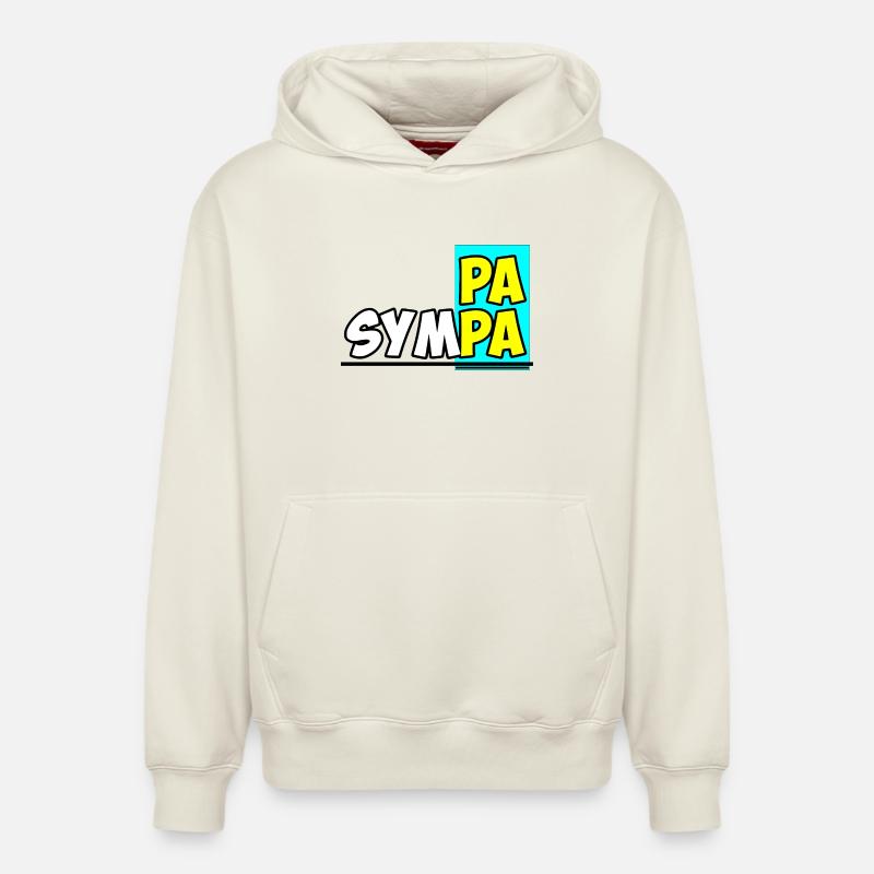 Papa sympa - Sweat à capuche unisexe décontracté en coton biologique – de SPREAD - blanc cassé