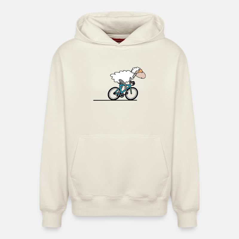 Vélo de route Cyclisme - Sweat à capuche unisexe décontracté en coton biologique – de SPREAD - blanc cassé