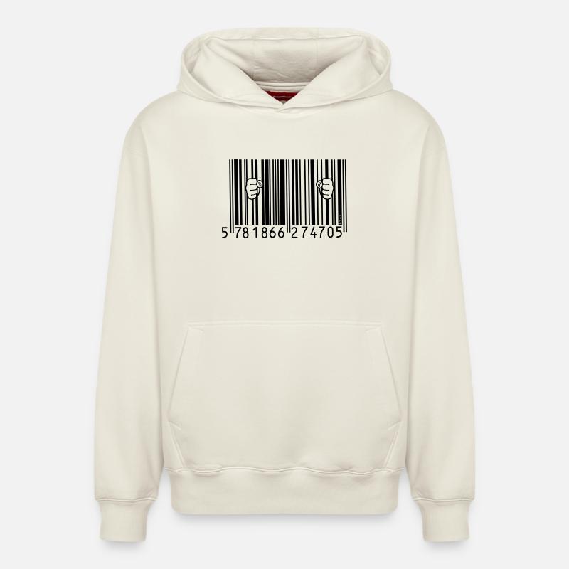 CONSOCIDE - Sweat à capuche unisexe décontracté en coton biologique – de SPREAD - blanc cassé