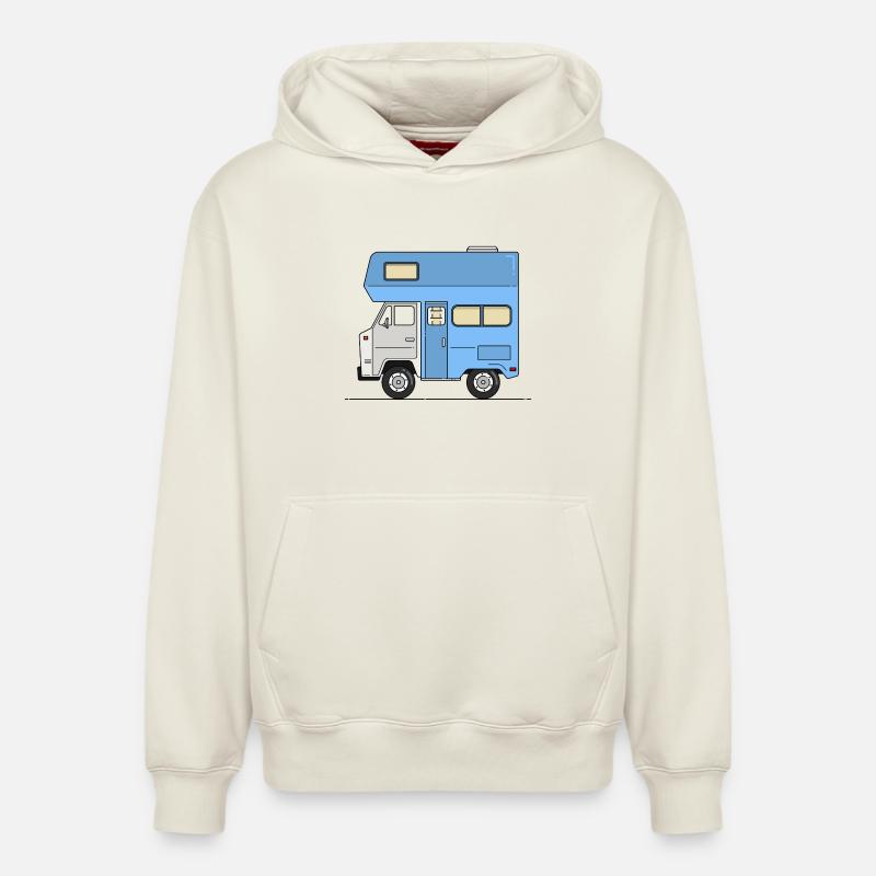 Camping Car - Sweat à capuche unisexe décontracté en coton biologique – de SPREAD - blanc cassé