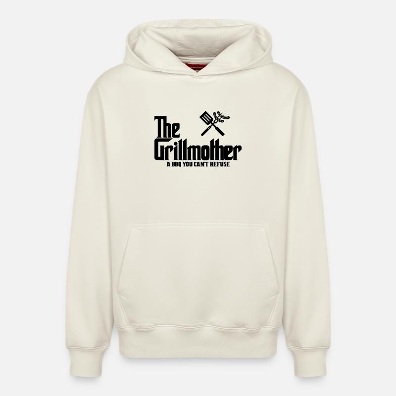 Die Grillmutter - Relaxed Unisex Organic Hoodie – von SPREAD - Naturweiß