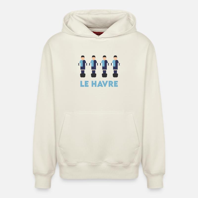 Le Havre - Sweat à capuche unisexe décontracté en coton biologique – de SPREAD - blanc cassé