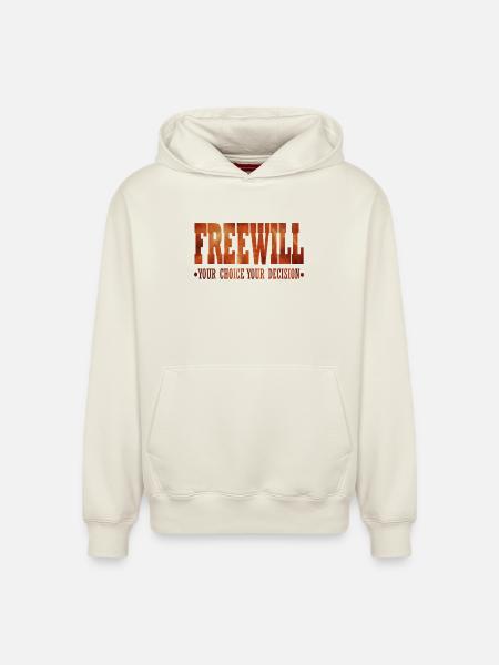 FreeWill - Relaxed Unisex Organic Hoodie – by SPREAD - off white