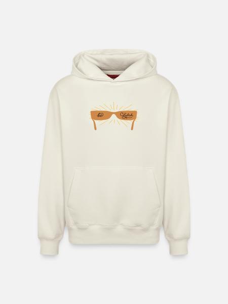 be stylish with sunglasses - Relaxed Unisex Organic Hoodie – by SPREAD - off white