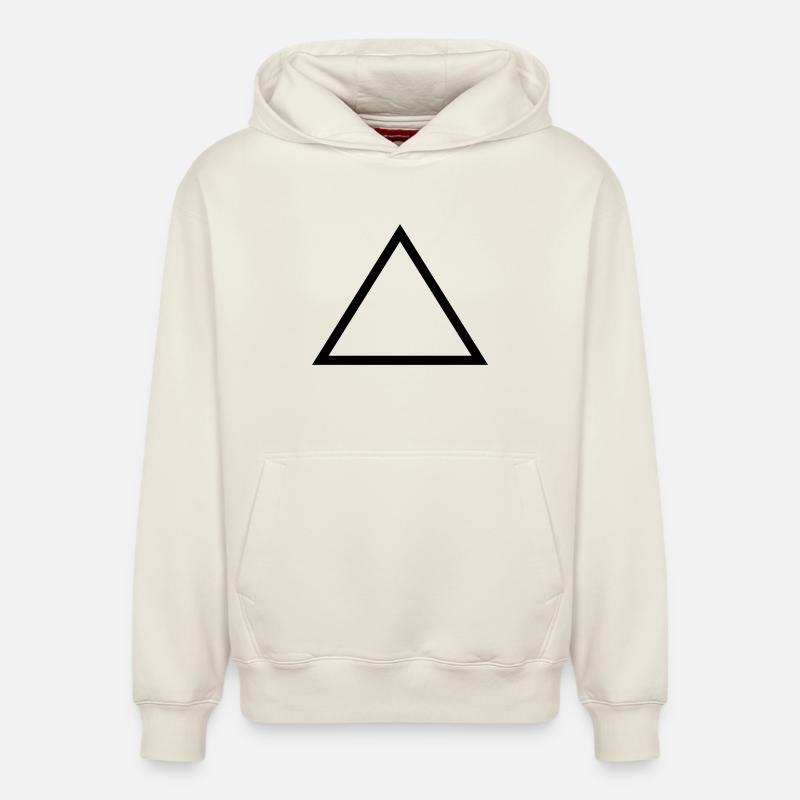 Triangle - Relaxed Unisex Organic Hoodie – by SPREAD - off white