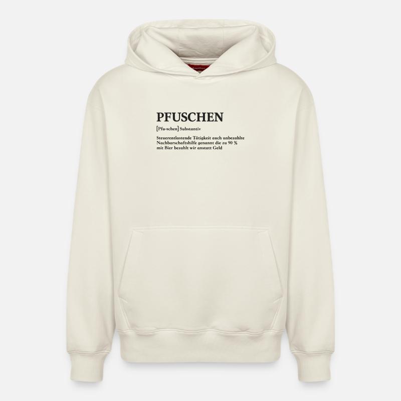 Définition bâclée - Sweat à capuche unisexe décontracté en coton biologique – de SPREAD - blanc cassé
