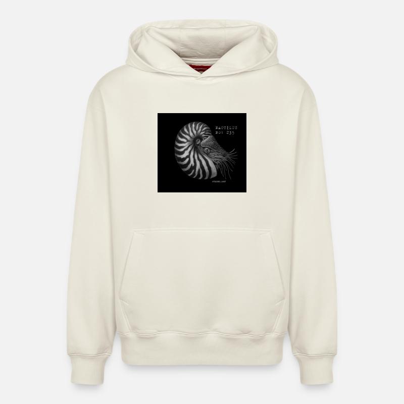 Perlboot - Nautilus - Relaxed Unisex Organic Hoodie – von SPREAD - Naturweiß
