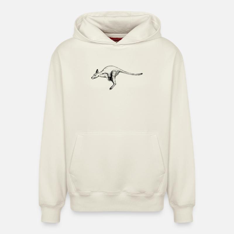Kangourou - Sweat à capuche unisexe décontracté en coton biologique – de SPREAD - blanc cassé