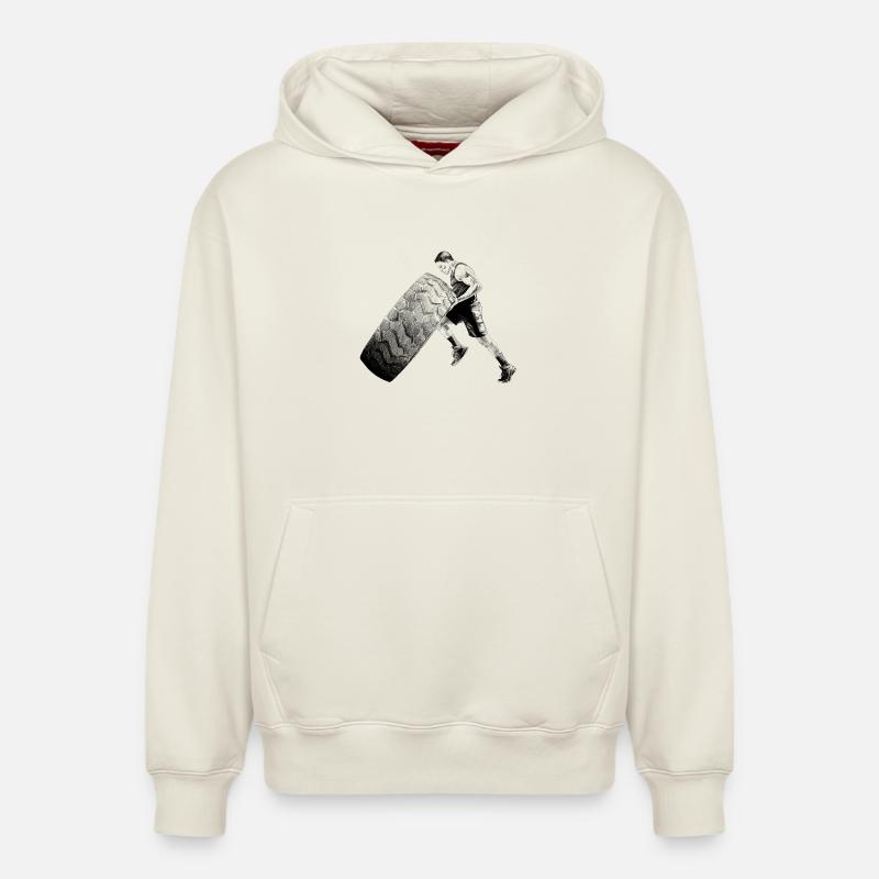 Aptitude - Sweat à capuche unisexe décontracté en coton biologique – de SPREAD - blanc cassé