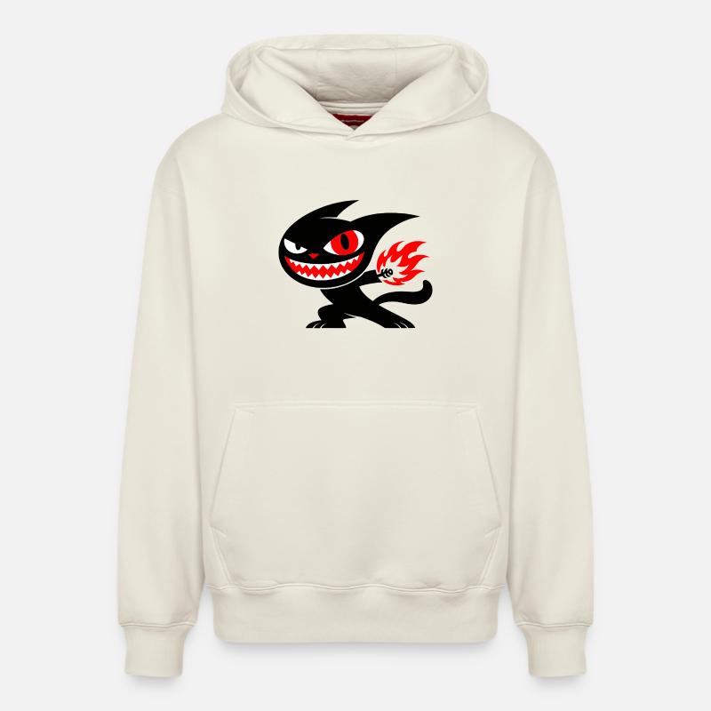 Creature on fire - Relaxed Unisex Organic Hoodie – von SPREAD - Naturweiß