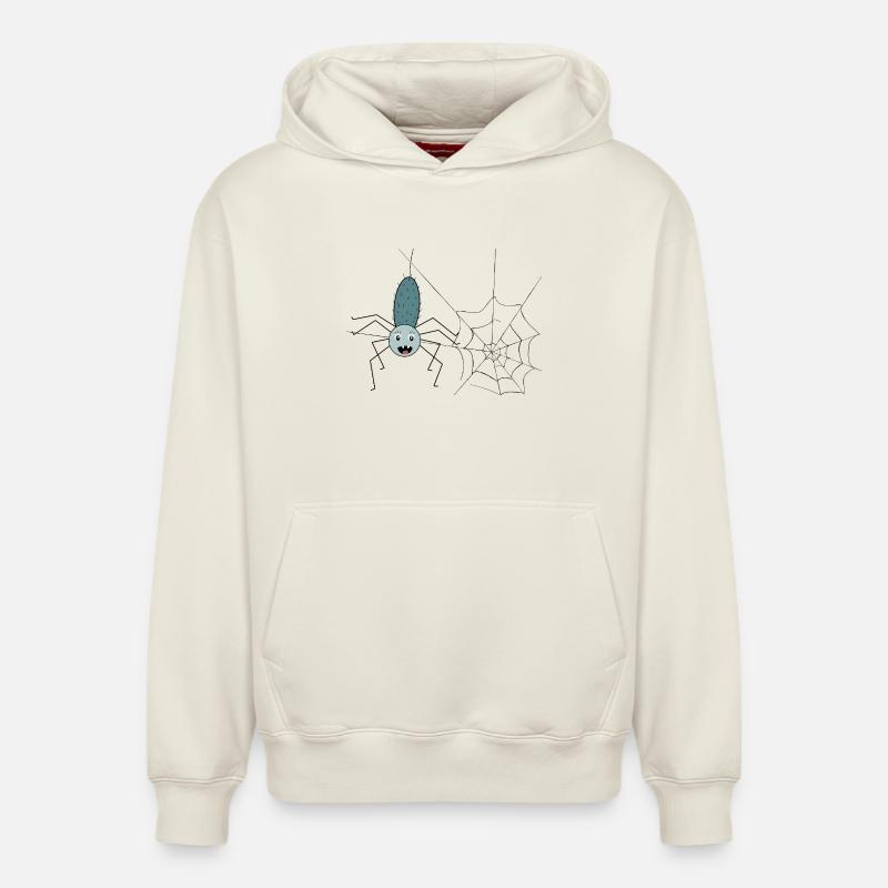 Spinnfried l’araignée - Sweat à capuche unisexe décontracté en coton biologique – de SPREAD - blanc cassé