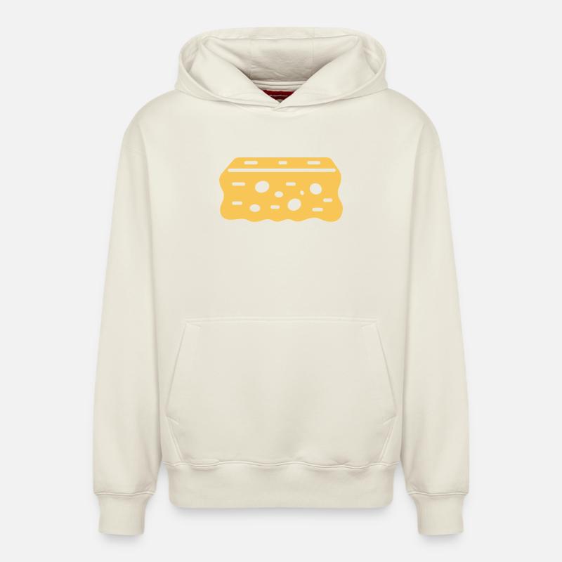 Abstrait Naturelaux Créatif éponge - Sweat à capuche unisexe décontracté en coton biologique – de SPREAD - blanc cassé