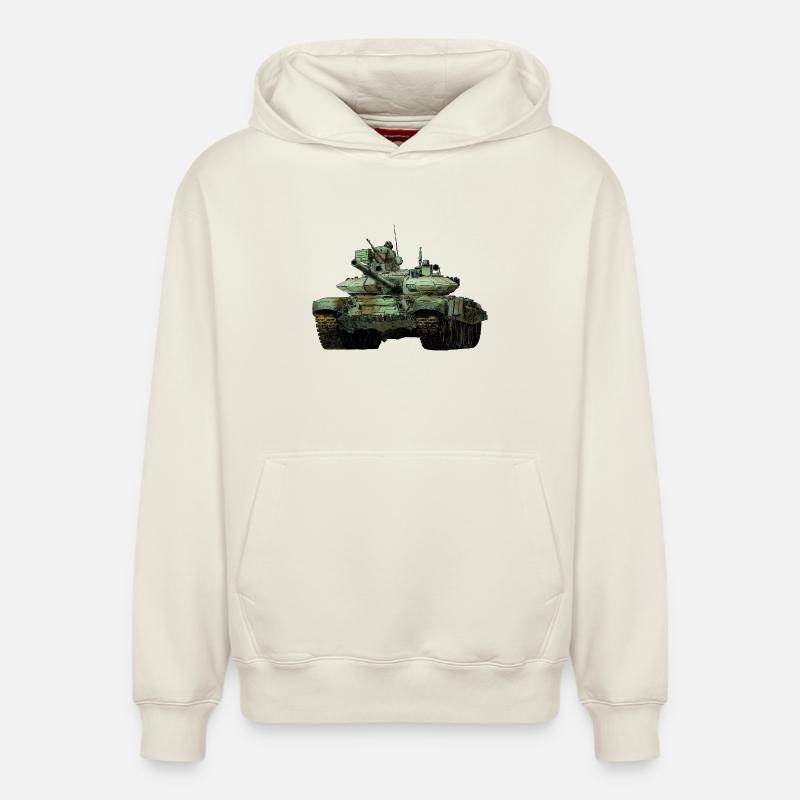 T-90 - Sweat à capuche unisexe décontracté en coton biologique – de SPREAD - blanc cassé