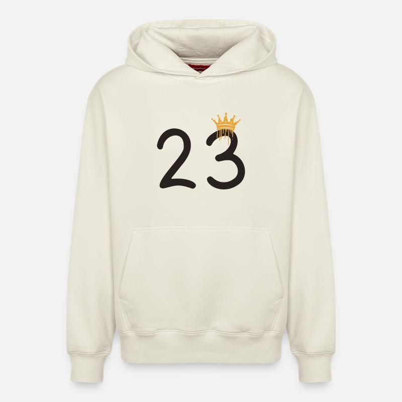 23 - Sweat à capuche unisexe décontracté en coton biologique – de SPREAD - blanc cassé