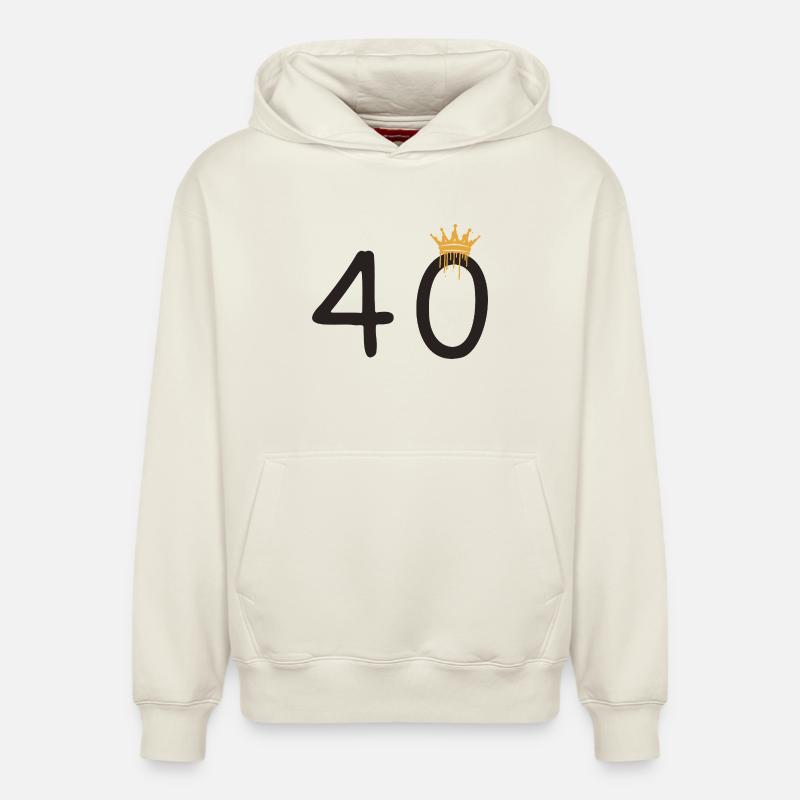 40 - Sweat à capuche unisexe décontracté en coton biologique – de SPREAD - blanc cassé