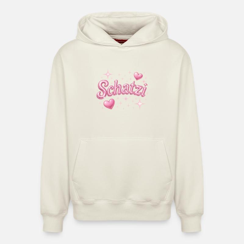 schatzi / Y2K Style - Sweat à capuche unisexe décontracté en coton biologique – de SPREAD - blanc cassé