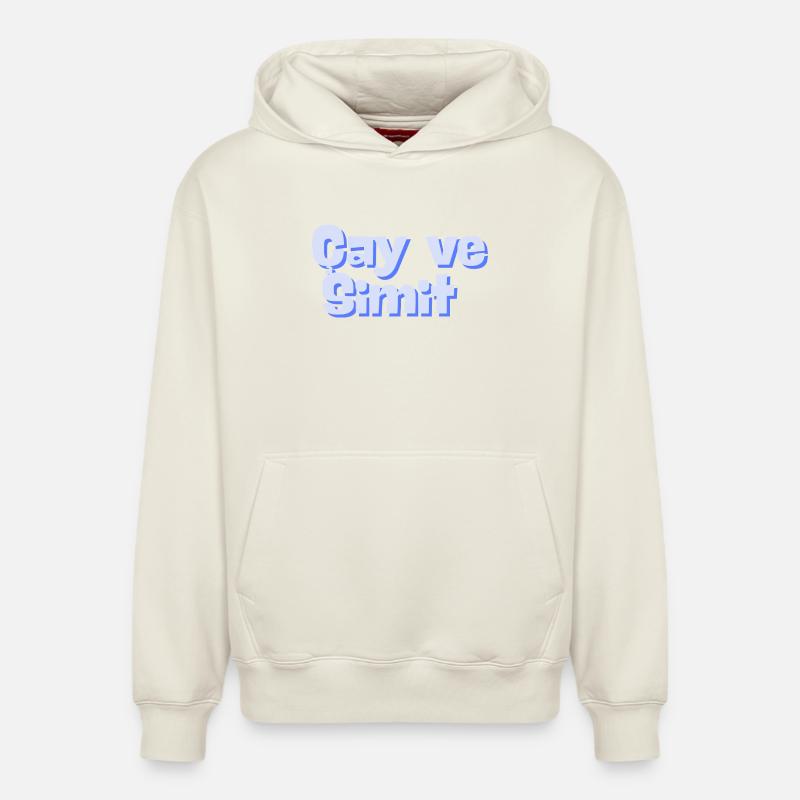 Cay et Simit - Sweat à capuche unisexe décontracté en coton biologique – de SPREAD - blanc cassé