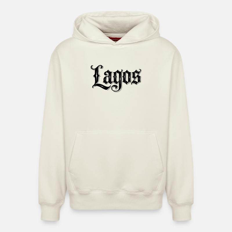 Lagos - Sweat à capuche unisexe décontracté en coton biologique – de SPREAD - blanc cassé