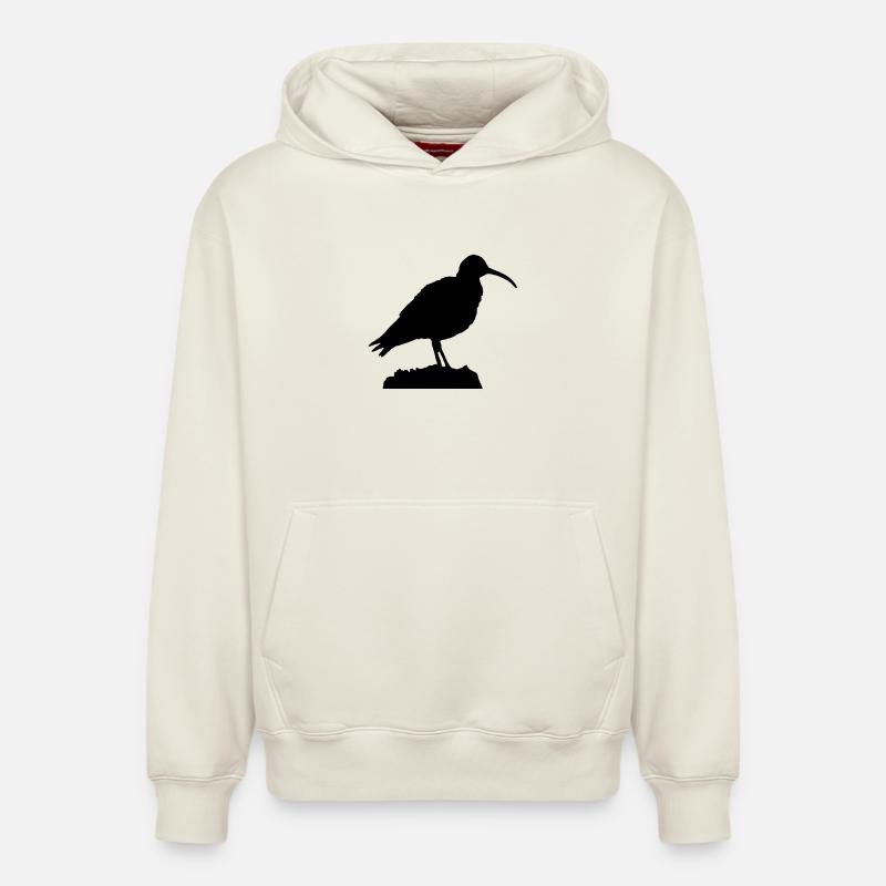 Courlis - Sweat à capuche unisexe décontracté en coton biologique – de SPREAD - blanc cassé