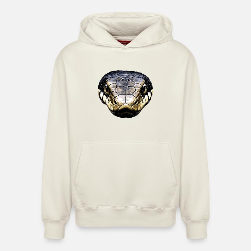 snake, python, cobra, rattlesnake, snakes - Relaxed Unisex Organic Hoodie – by SPREAD - off white