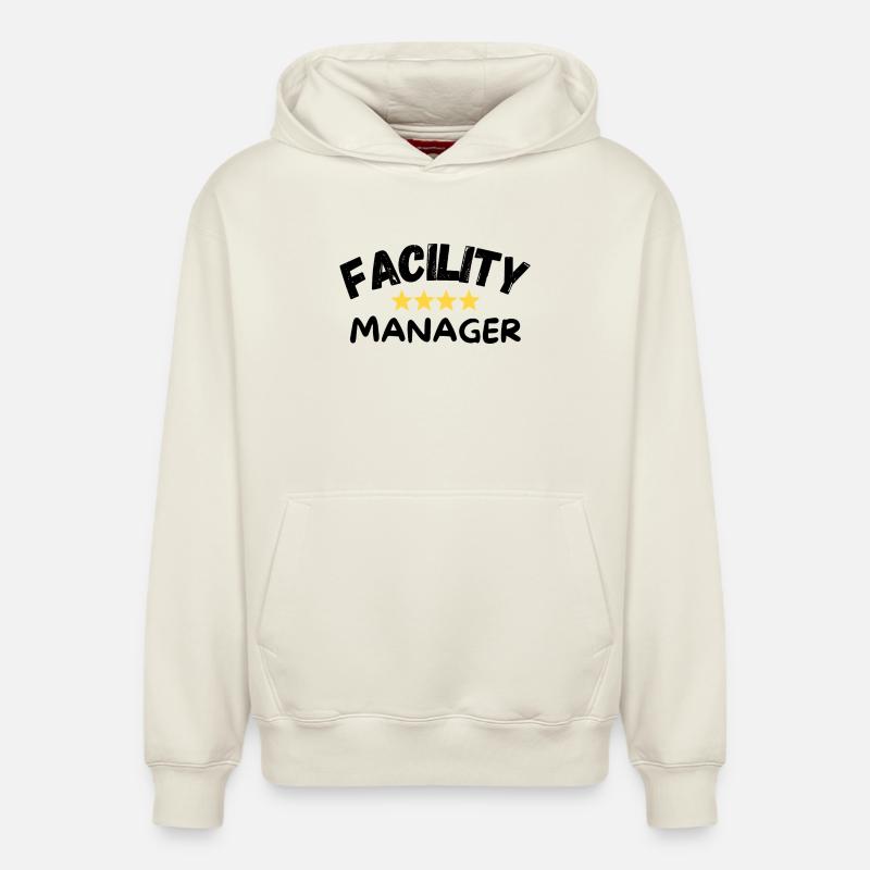 Gestionnaire d’installations - Sweat à capuche unisexe décontracté en coton biologique – de SPREAD - blanc cassé