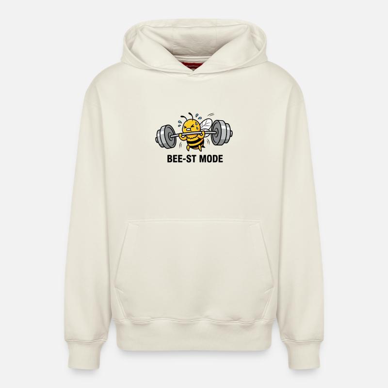 Buzz Lift - Sweat à capuche unisexe décontracté en coton biologique – de SPREAD - blanc cassé
