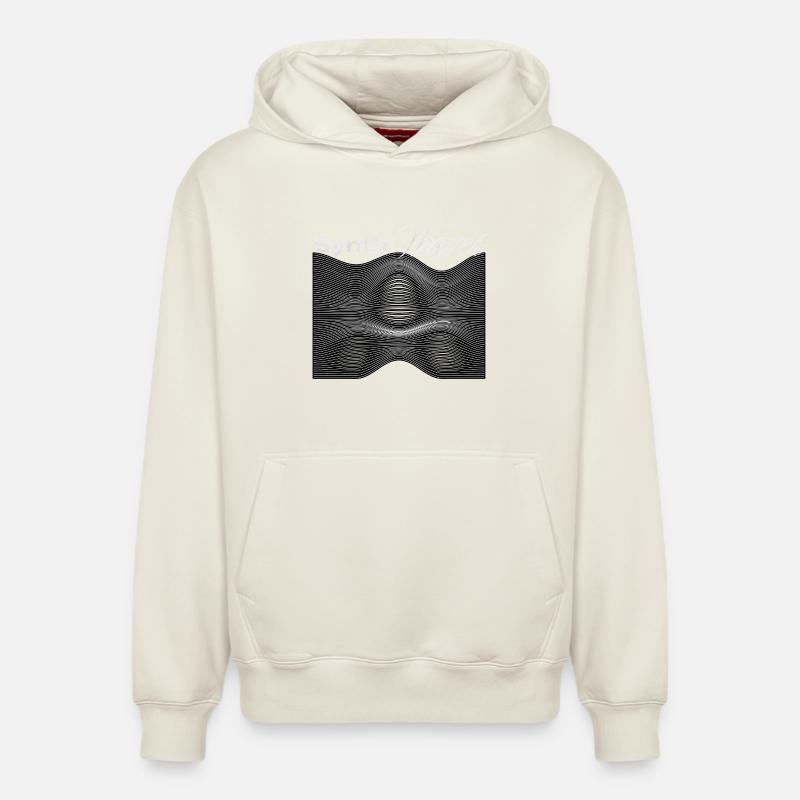 Synth waves Synthesizer  - Relaxed Unisex Organic Hoodie – von SPREAD - Naturweiß