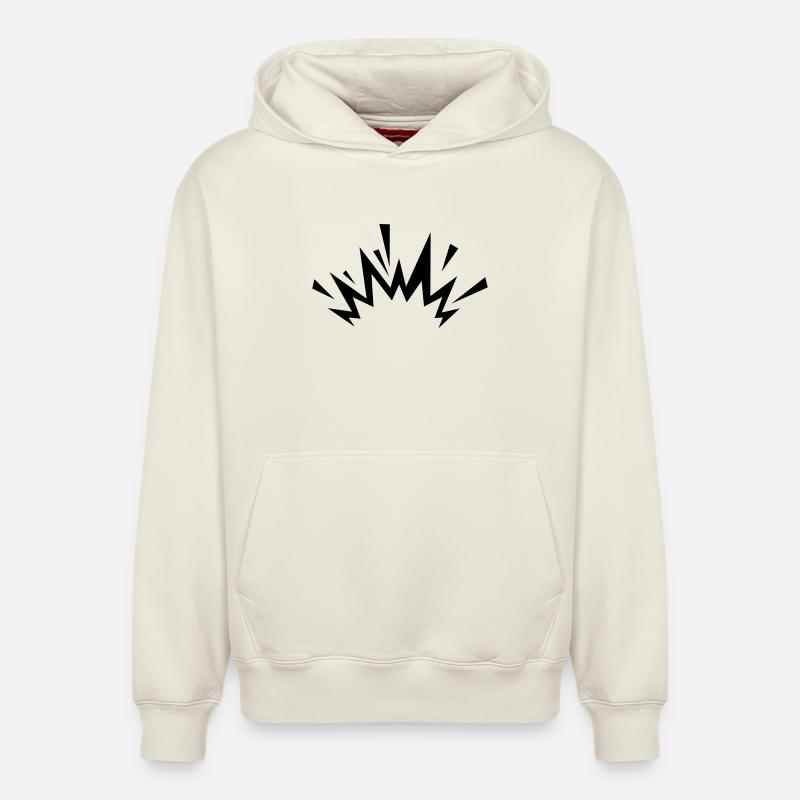 Comic Explosion - Relaxed Unisex Organic Hoodie – von SPREAD - Naturweiß